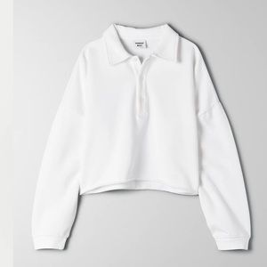 Aritzia cropped polo sweatshirt